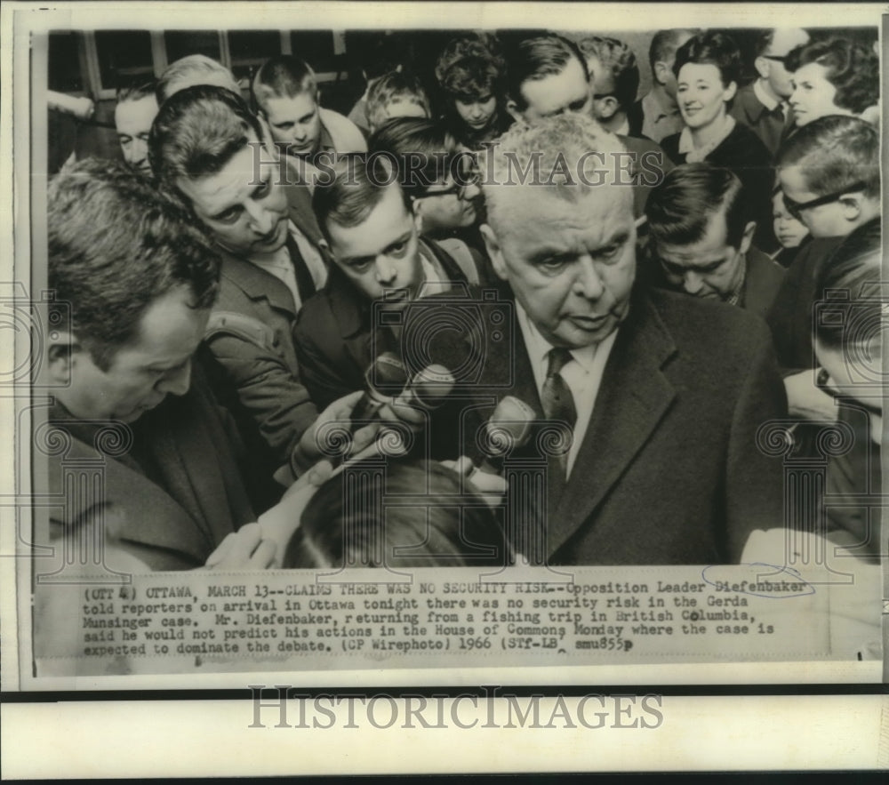 1966 Diefenbaker talk with newsmen in Ottawa, Canada - Historic Images