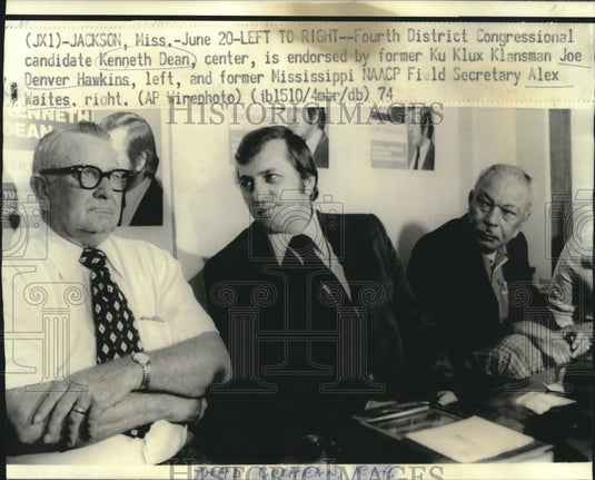 1974 Kenneth Dean Fourth District Congressional Candidate and Others - Historic Images