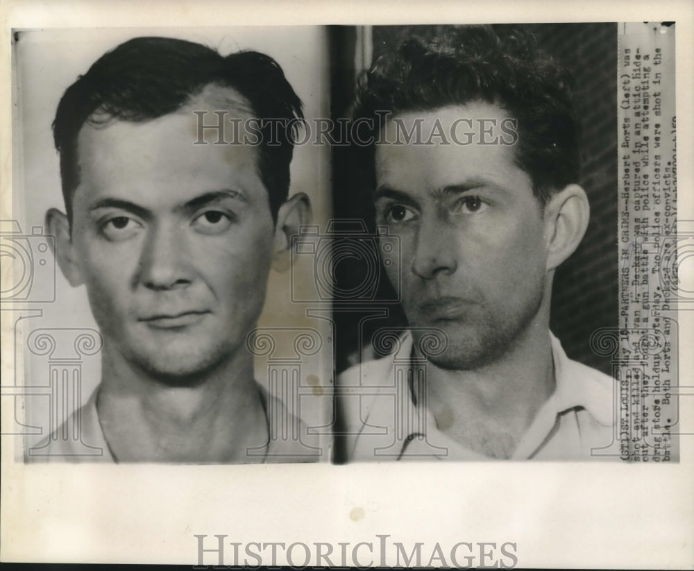 1959 Herbert Lorts and Ivan DeKard attempted to holdup a drug store - Historic Images