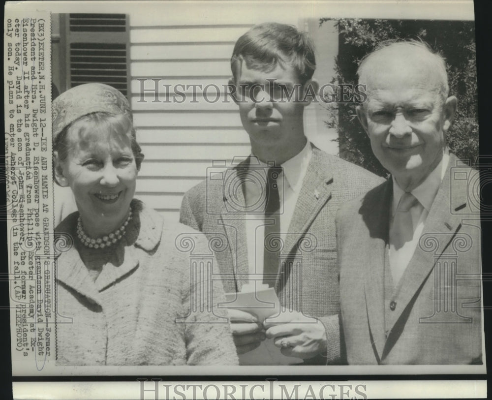 1966 Press Photo Mr. &amp; Mrs. Dwight Eisenhower with grandson David Dwight - Historic Images