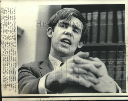 1969 Press Photo David Eisenhower, grandson of the later President Eisenhower - Historic Images