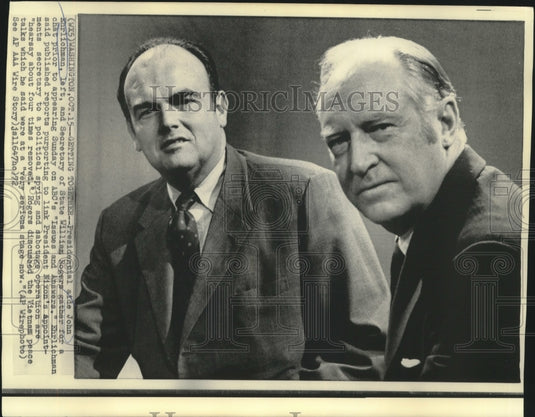 1972 Press Photo Presidential aide John Ehrlichman & Secretary William Rogers - Historic Images