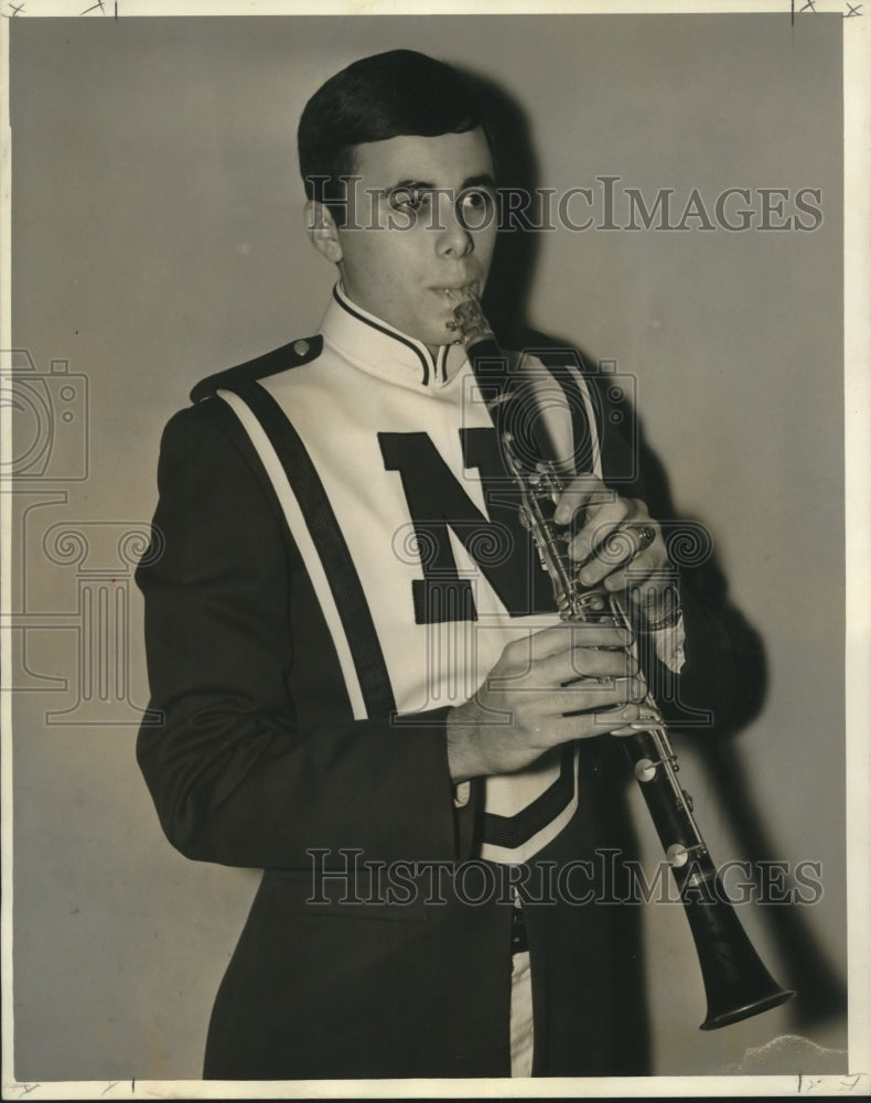 1967 Press Photo Kenneth Faller, a Newman senior &amp; School band leader - Historic Images