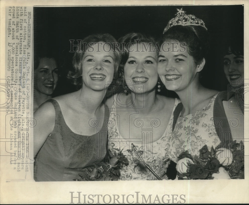 1965 Press Photo Miss Julia England, Alabama Maid of Cotton at State Fair - Historic Images