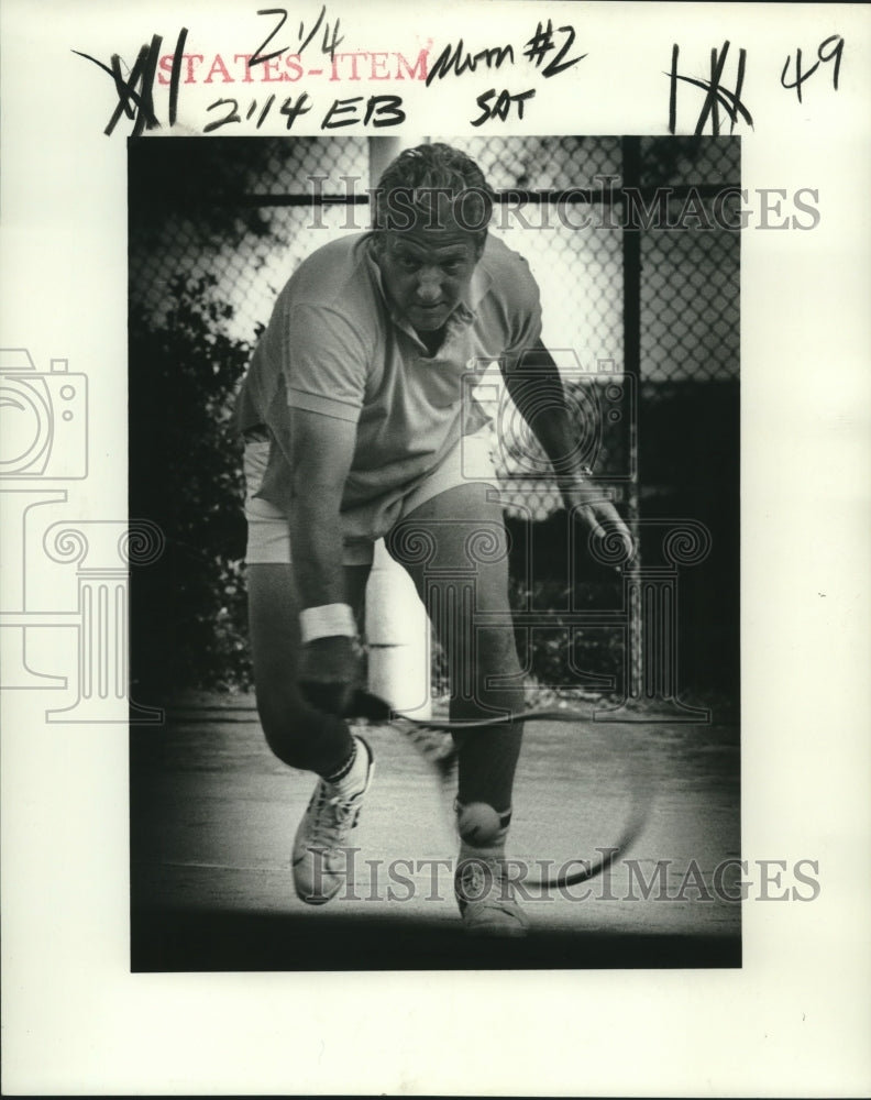 1978 Press Photo New Orleans Mayor Moon Landrieu on the tennis court. - Historic Images