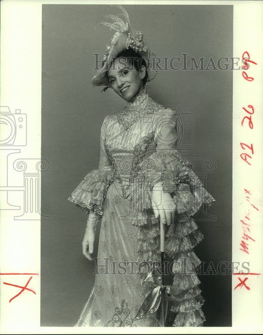 1986 Press Photo Mrs. Darwin Charles Fenner, Queen Mystic Club's 64th Carnival - Historic Images