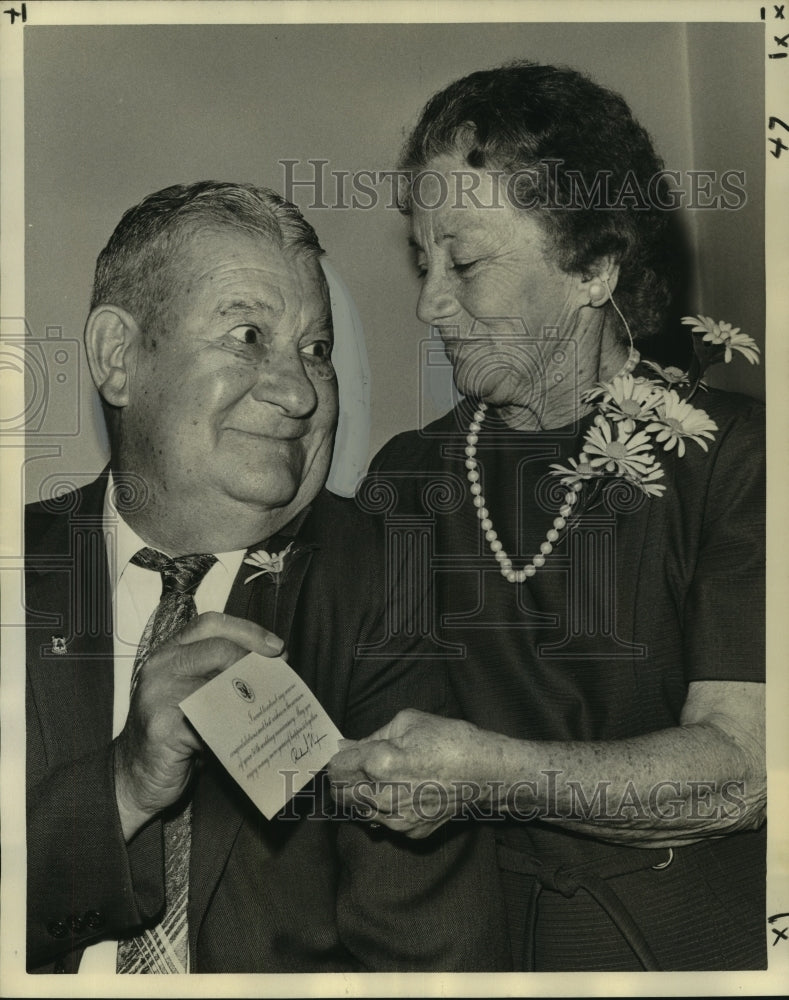 1974 Press Photo Mr. &amp; Mrs. Lawrence Ferran celebrate 50th wedding annviersary-Historic Images