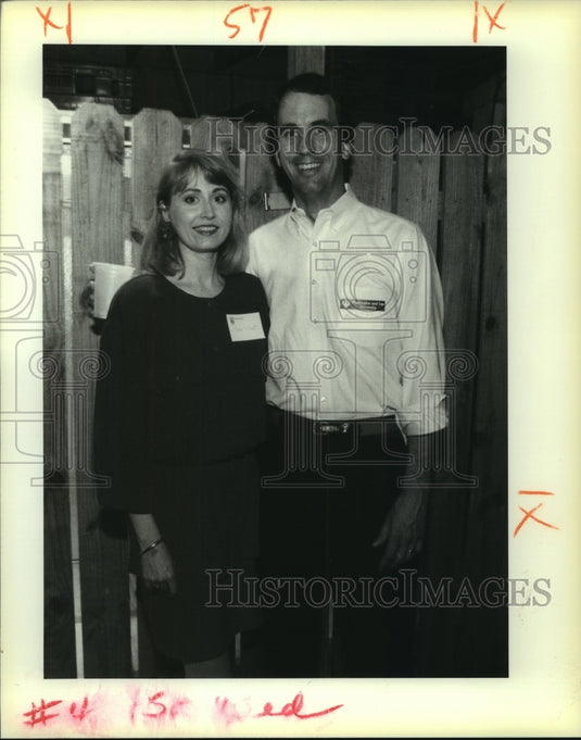 1990 Press Photo Sara Flautt and Parke Ellis at alumni reunion - Historic Images