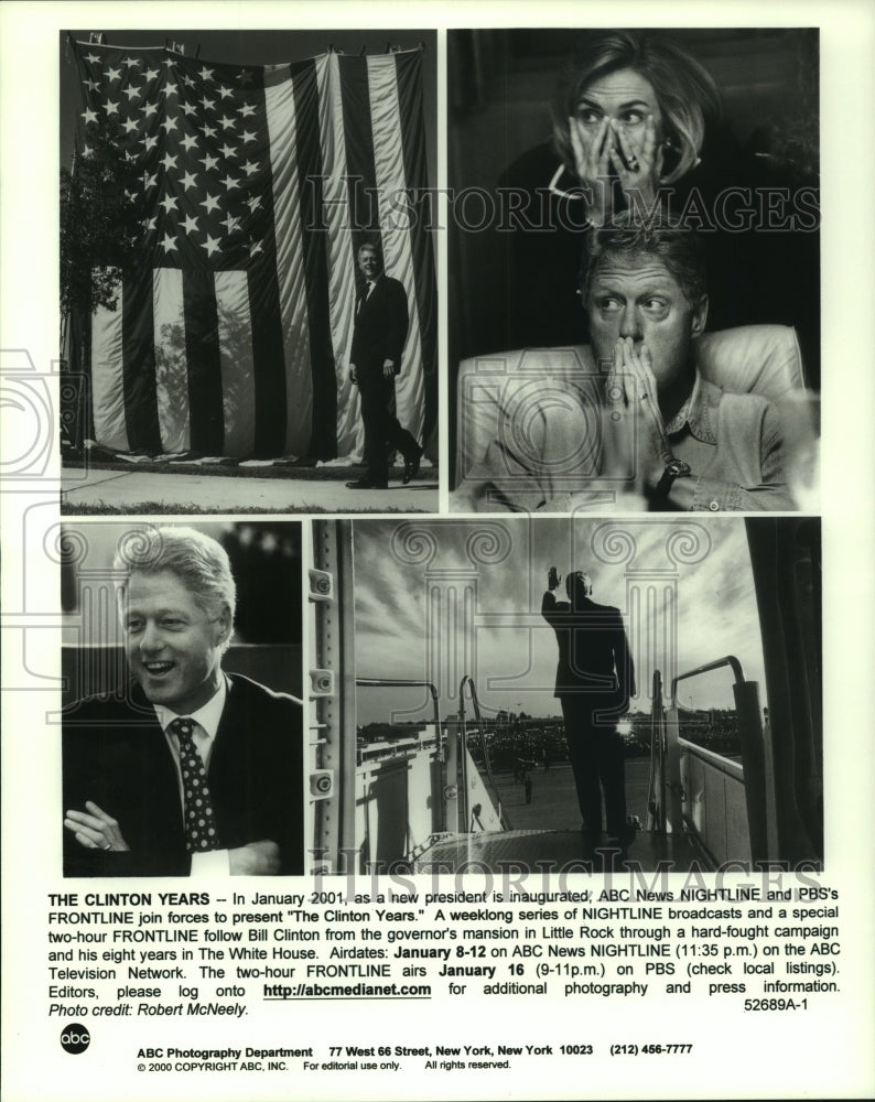 2001 Press Photo President Bill Clinton inaugurated - Historic Images