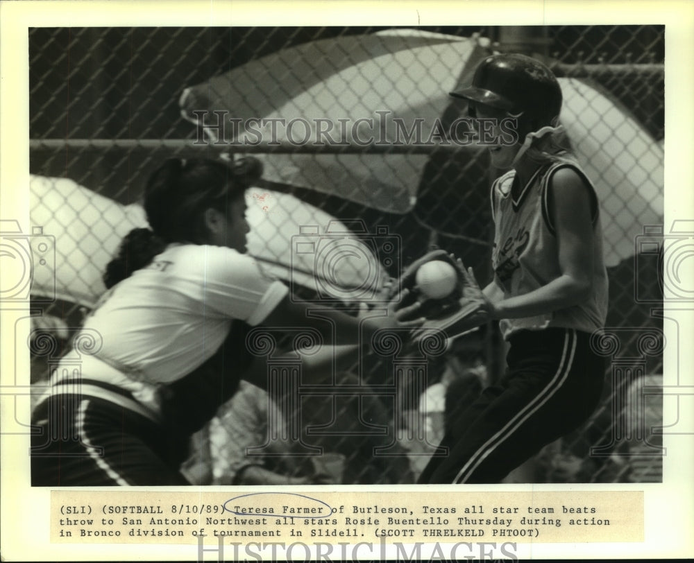 1989 Press Photo Action in Bronco division of tournament in Slidell - Historic Images