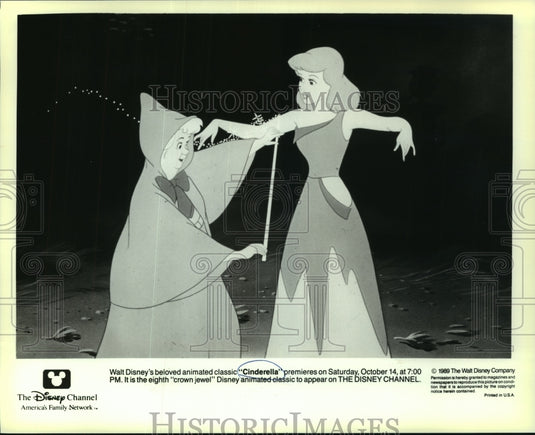 1989 Press Photo Scene from Walt Disney's beloved animated classic "Cinderella" - Historic Images