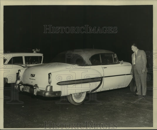 1959 Press Photo Car of Frank Chisesi parked in Moisant International Airport - Historic Images