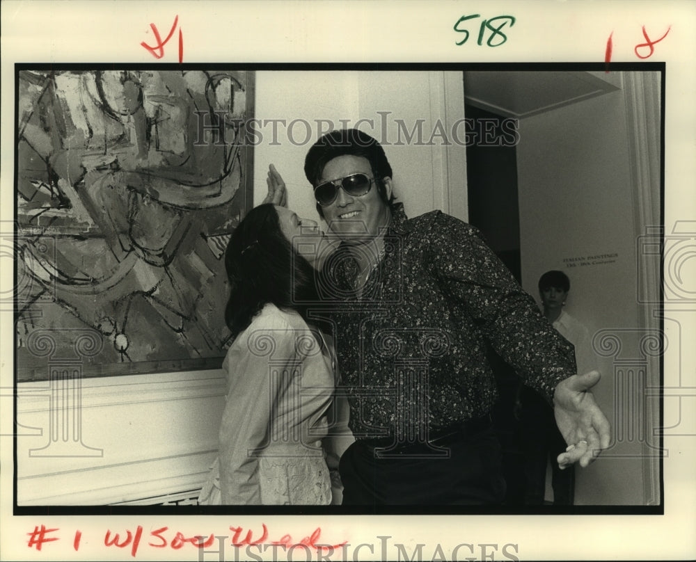 1990 Press Photo Elvis impersonator at the Nomaa Elvis Party - Historic Images