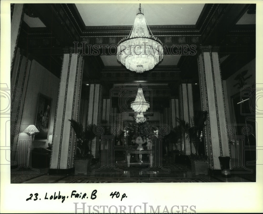 Chandeliers at the lobby of the Fairmont Hotel-Historic Images