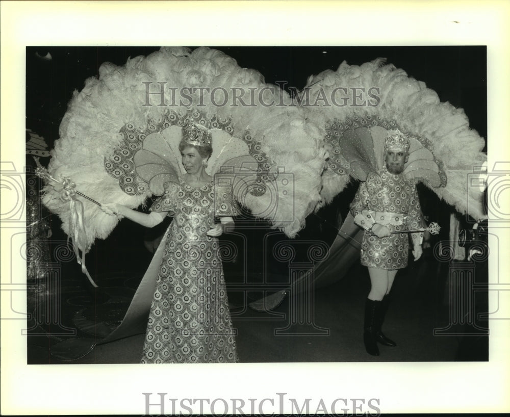 1993 Press Photo Phyllis and Robert Facio as Queen &amp; King of Troy X Krewe. - Historic Images