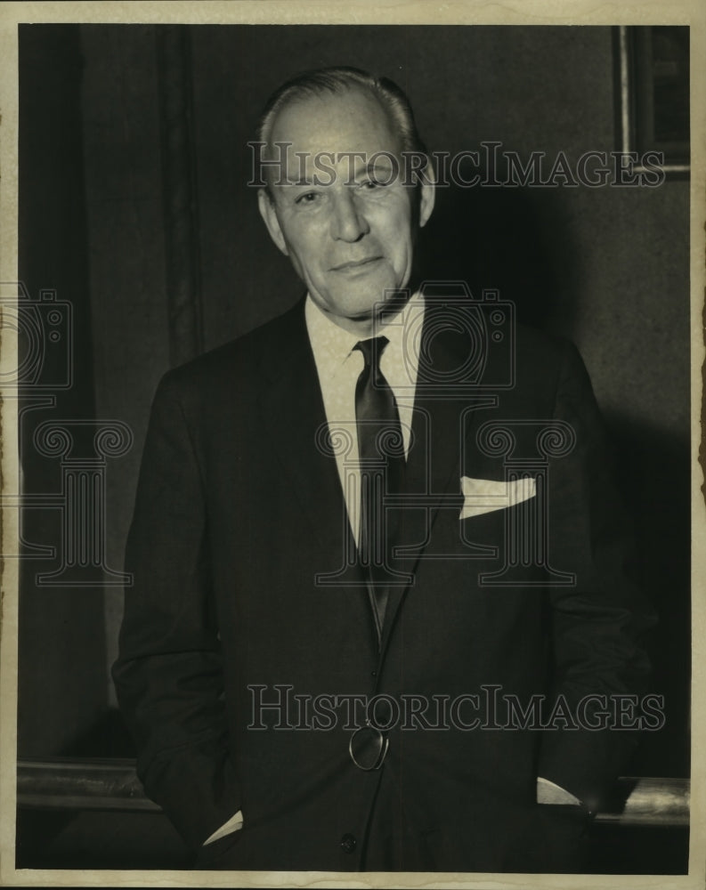1960 Press Photo London Port Director, Sir Leslie Ford, Roosevelt Hotel - Historic Images