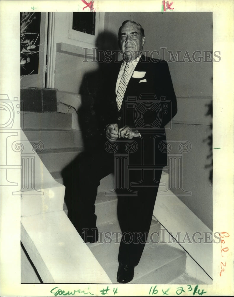 1990 Press Photo Lt. Gov. James Fitzmorris at Belize Delegation - Historic Images