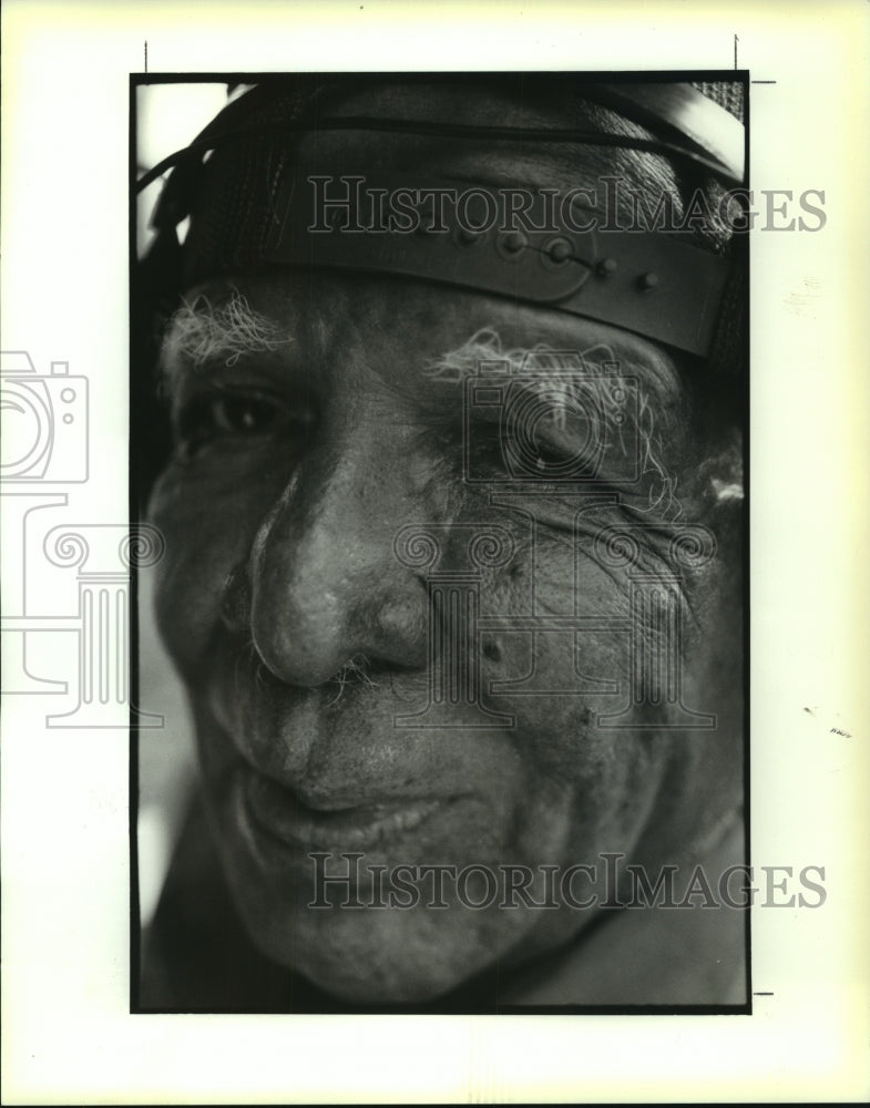 Press Photo Lester Ellis at St Tammany Council on Aging&#39;s watermelon party - Historic Images