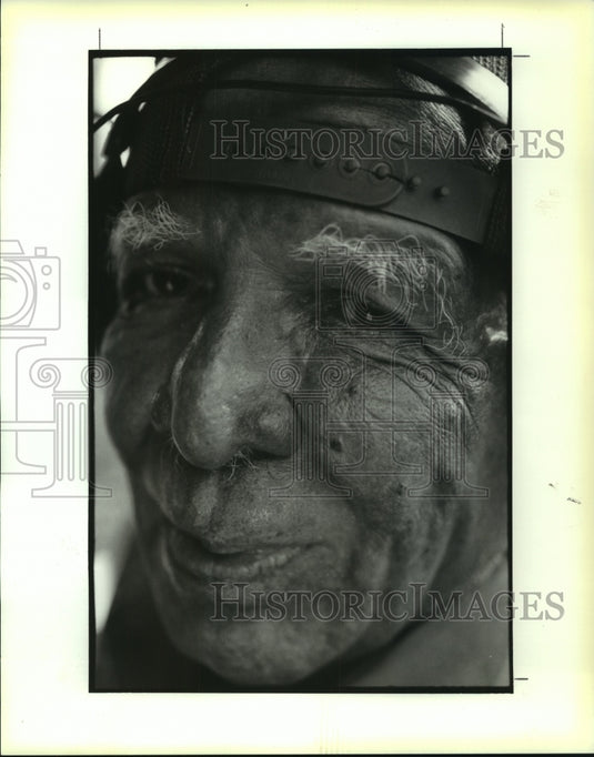 Press Photo Lester Ellis at St Tammany Council on Aging's watermelon party - Historic Images