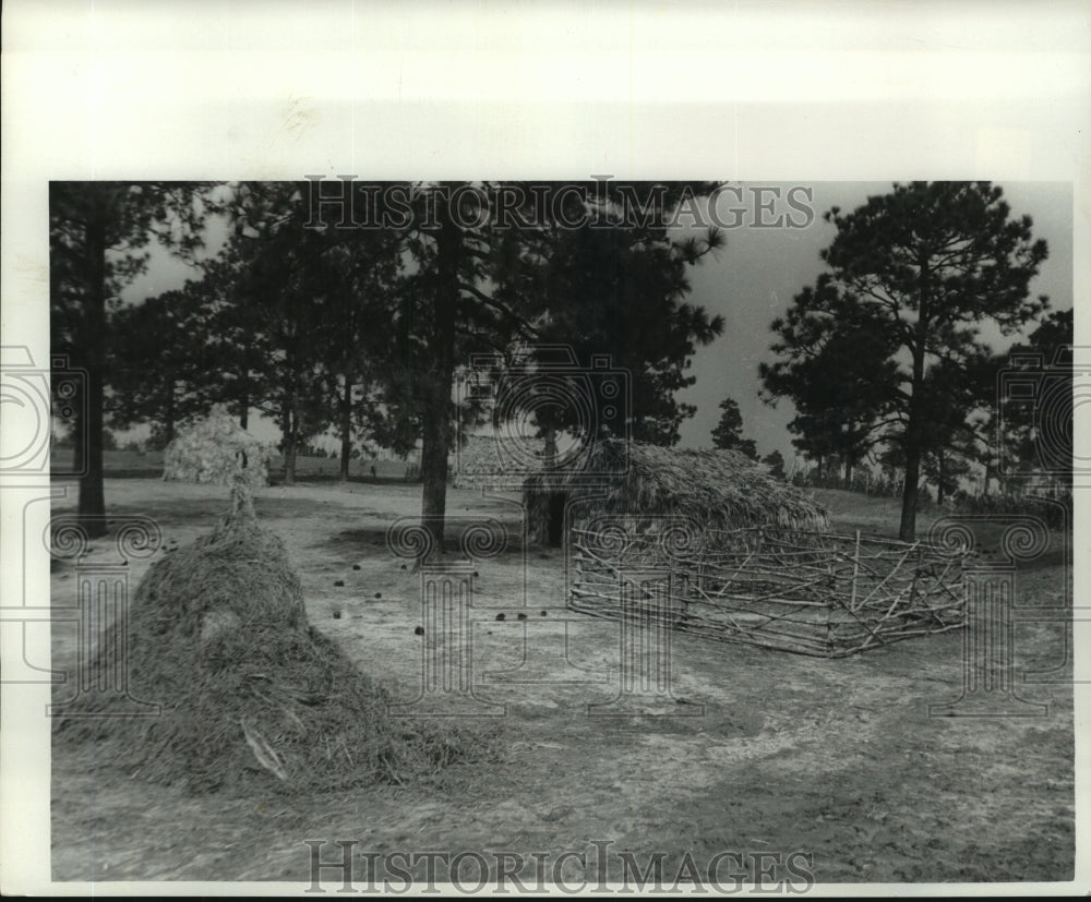 1966 Corral and straw building of Fort Polk. - Historic Images