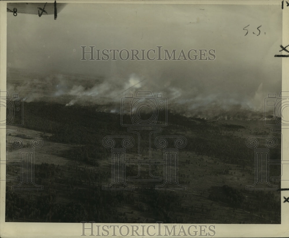 1950 Press Photo Forest fires rage in Beauregard Parish - nob06662 - Historic Images