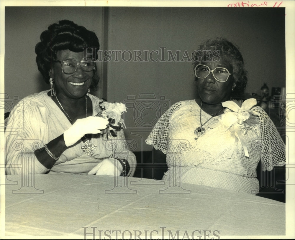 1987 Press Photo Louise Franklin Beatrice Williams at Benefit for Men Woman