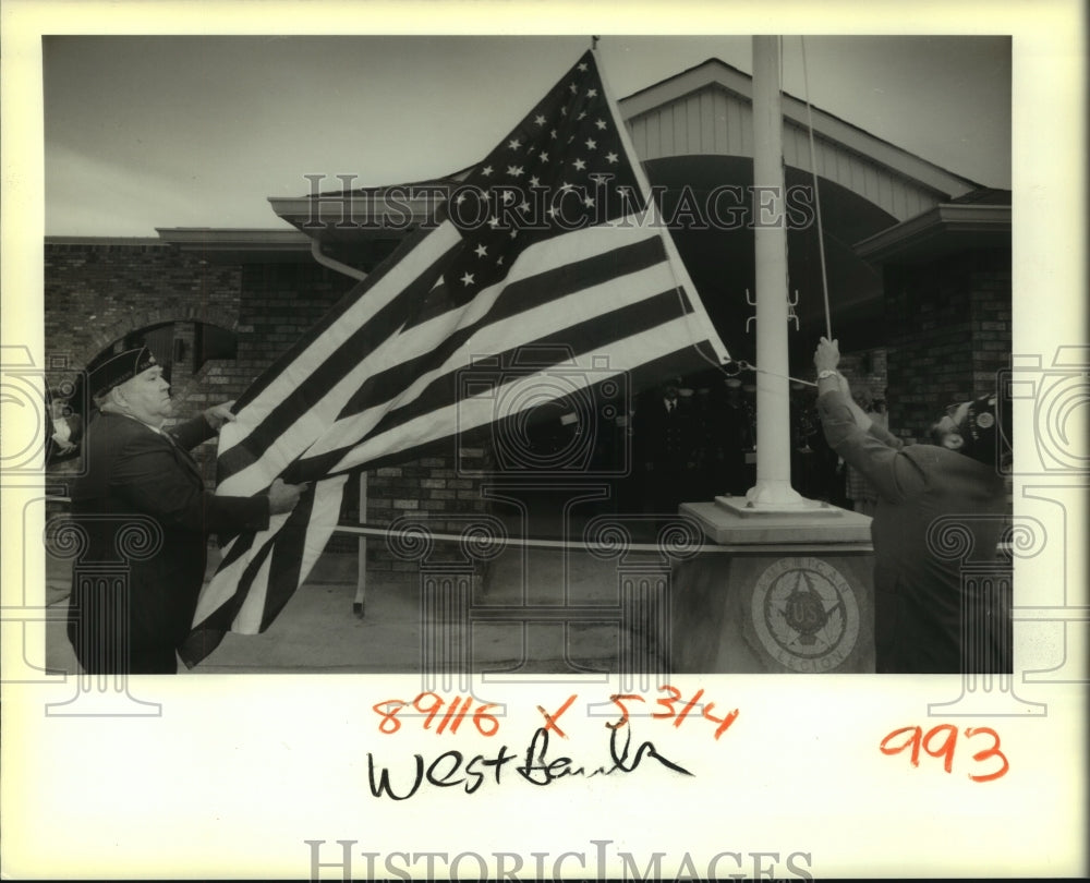 1988 Press Photo Opening ceremonies for the New Post 222 American Legion Post - Historic Images