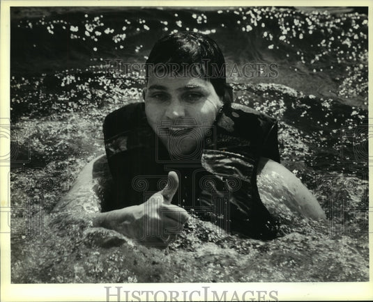 1990 Press Photo Water Rescue training classes participant - Historic Images