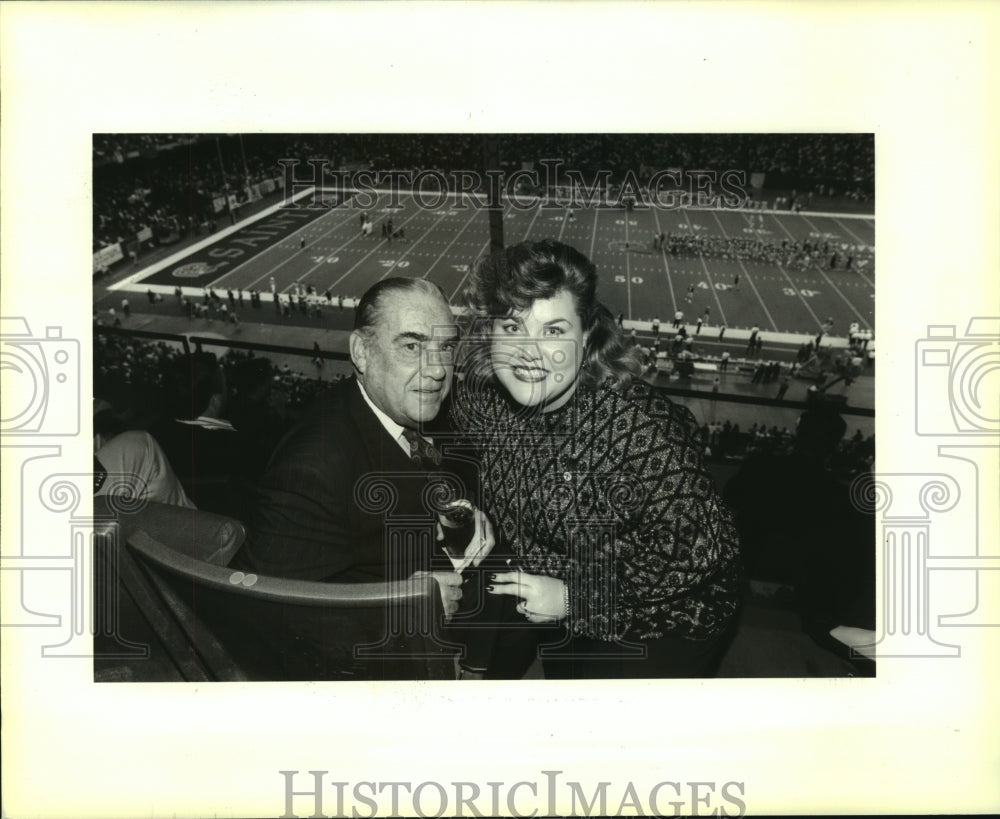 1993 Press Photo James E. Fitzmorris Jr. and daughter Lisa Fitzmorris - Historic Images