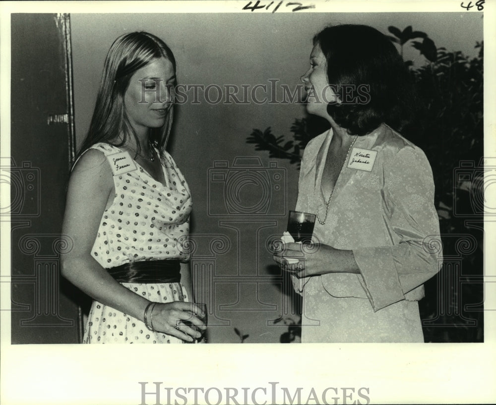 1979 Press Photo Debs Joanne Carter Fenner and Kirsten Louise Jahncke - Historic Images