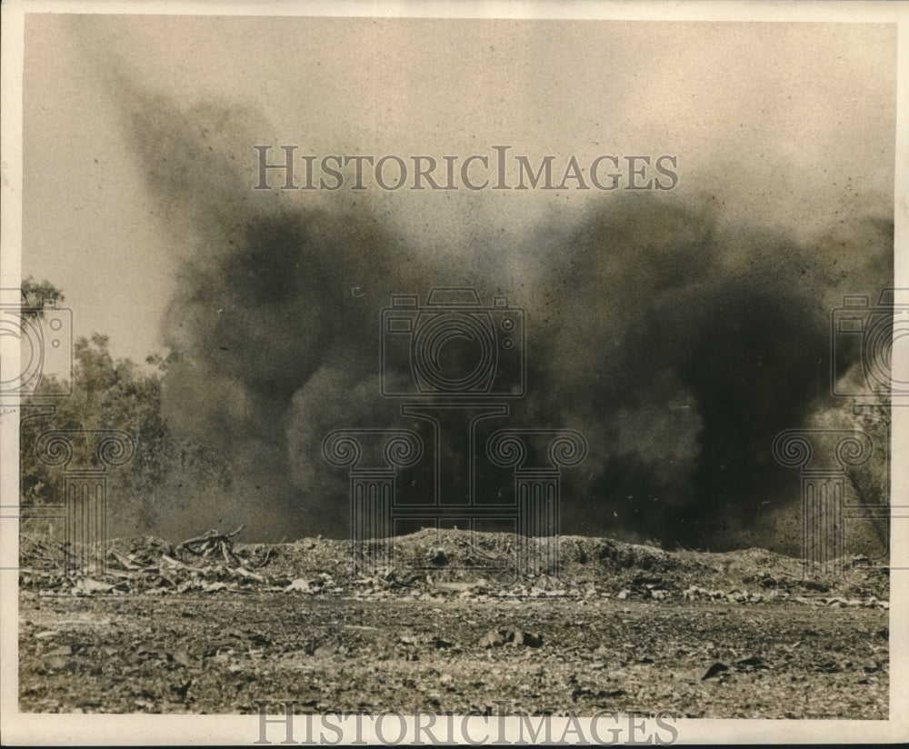 1967 Press Photo Explosive detonated at dump, Jefferson Parish - nob07754 - Historic Images