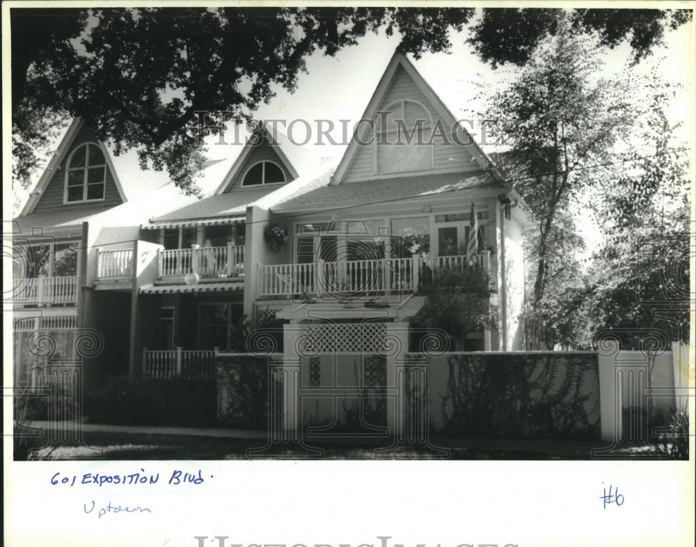 1993 Press Photo Two story residential, 601 Exposition Boulevard - Historic Images