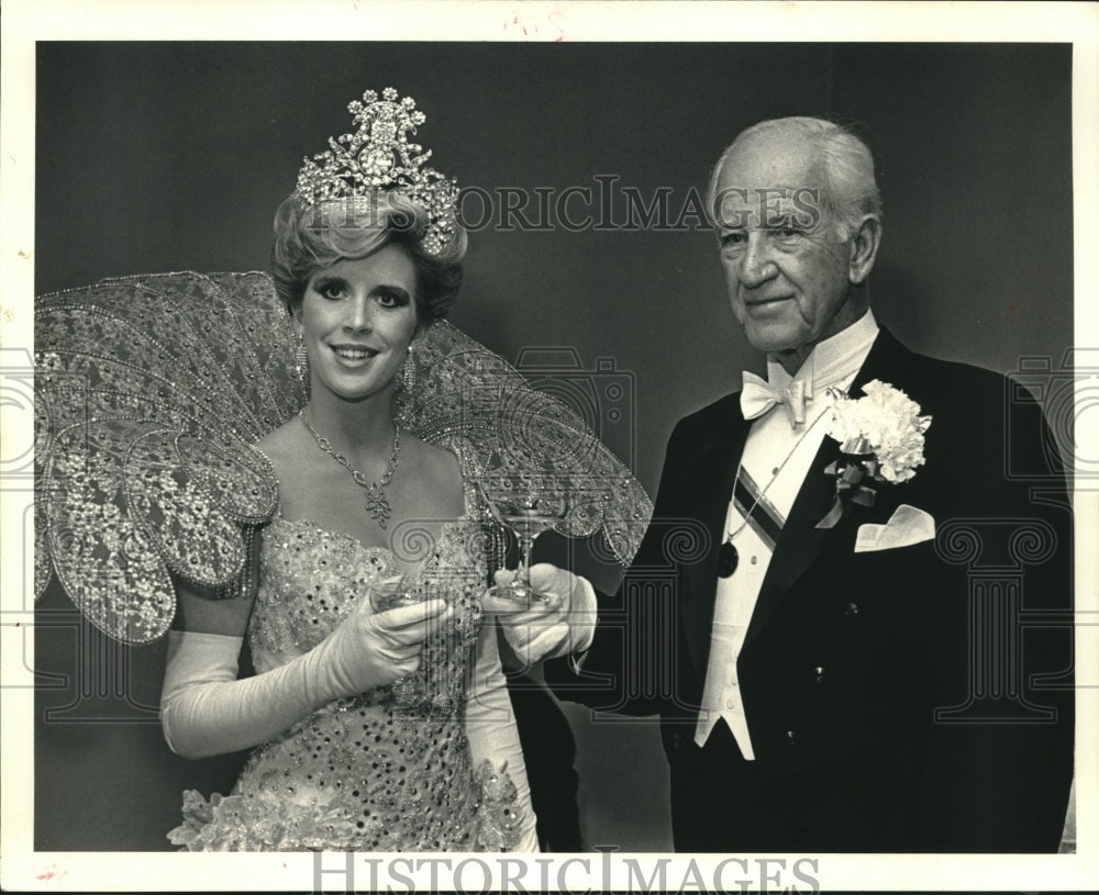 1988 Press Photo Carnival Ball: Osiris Ball - Kelsey Evans and Ulisse Nolan - Historic Images