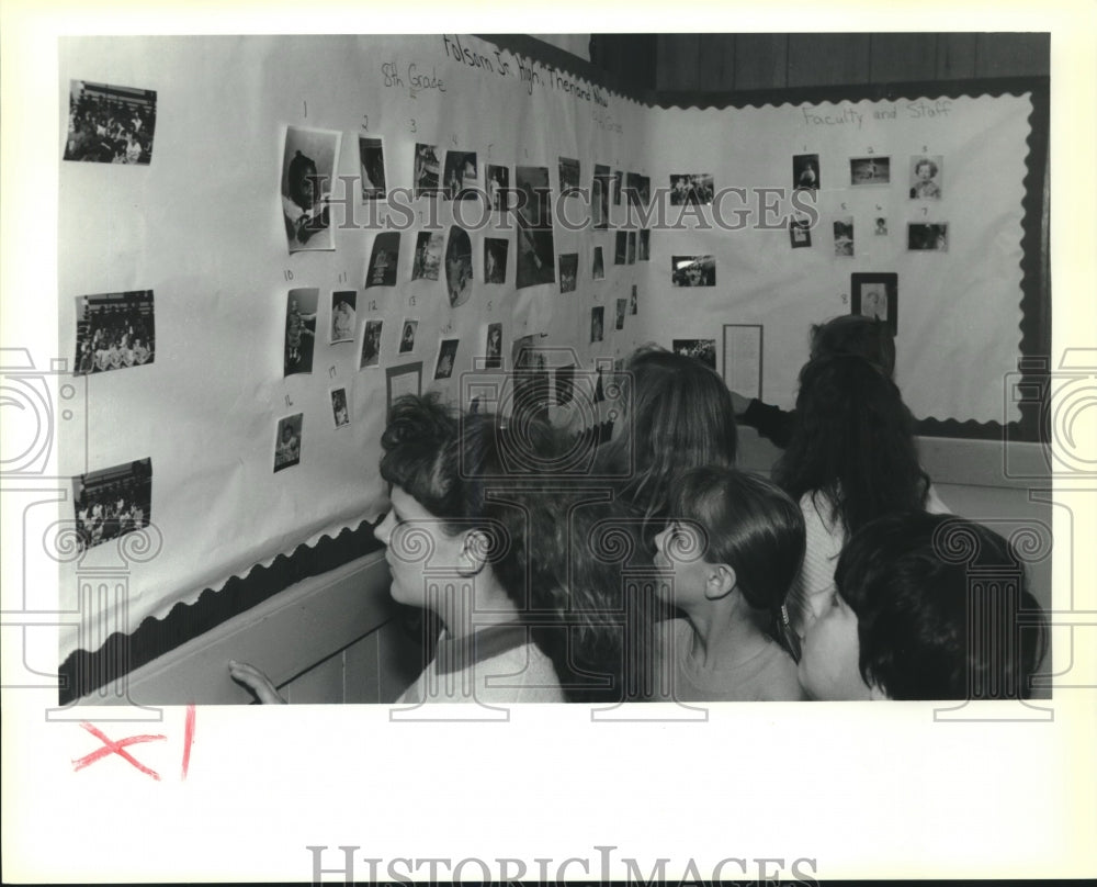 1989 Press Photo National School Lunch Week at Folsom Junior High School - Historic Images