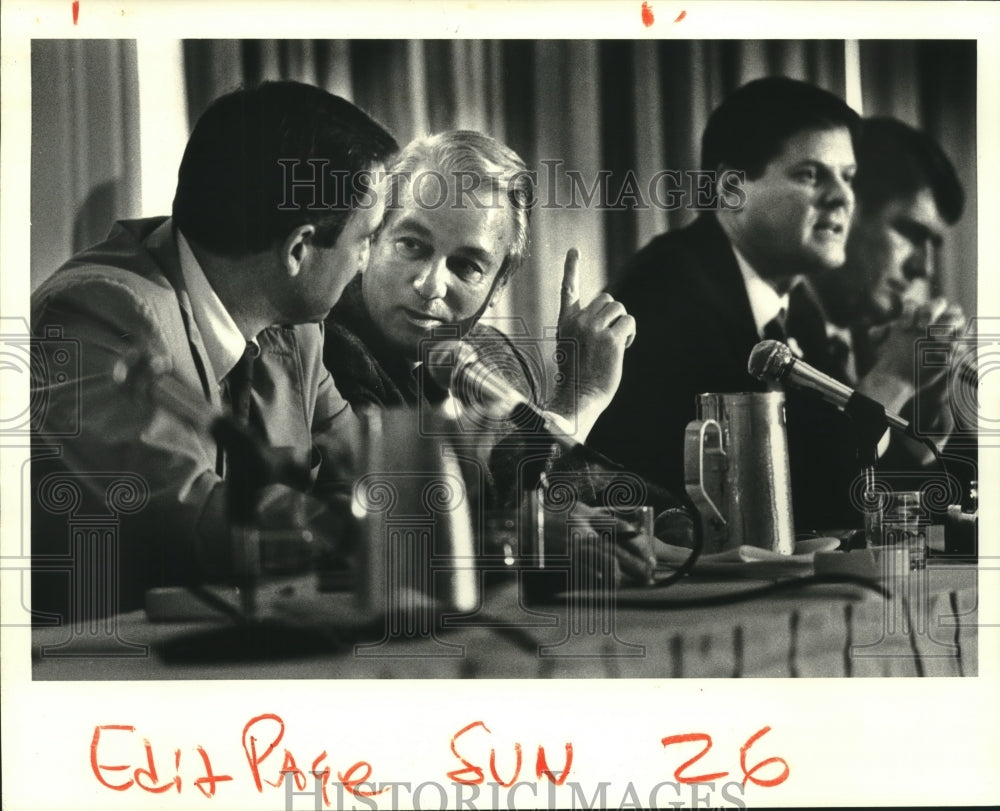 1987 Press Photo Governor Edwin Edwards at Press Association&#39;s Governors forum - Historic Images