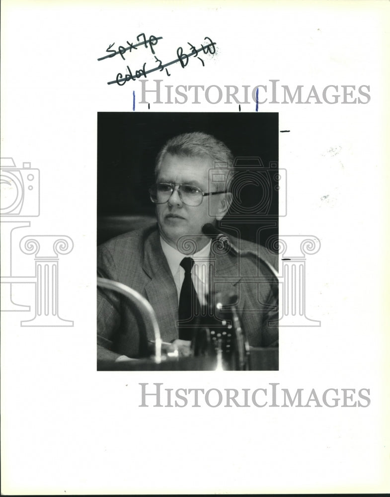 1991 Press Photo Bob Evans, Jefferson Parish Council chairman. - Historic Images