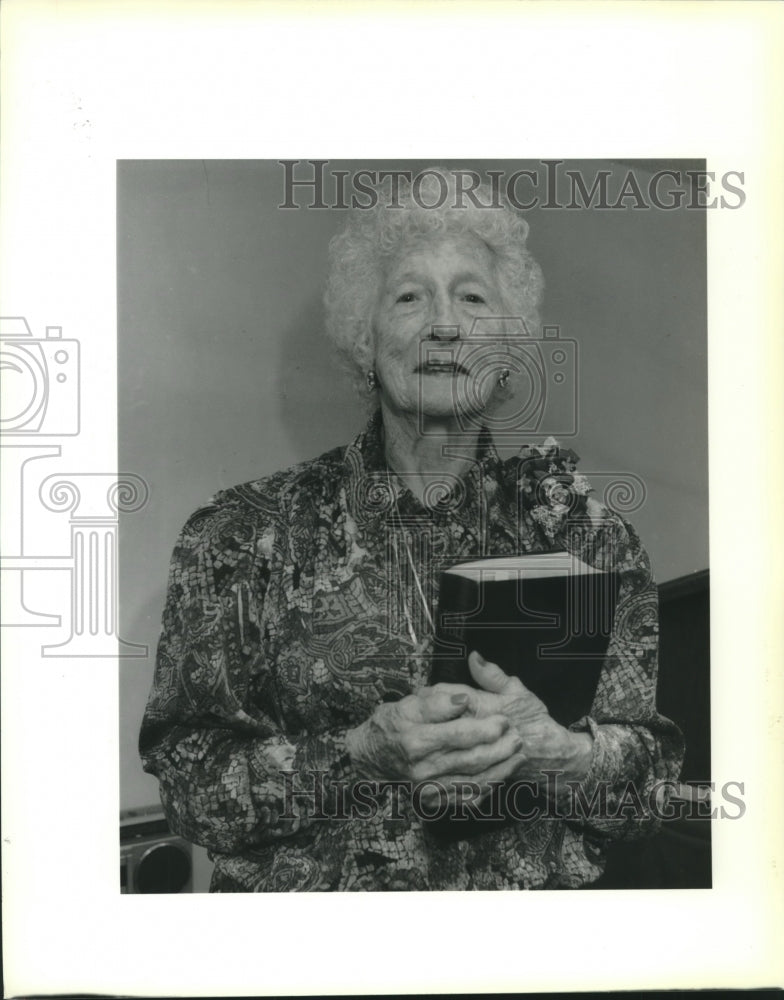 1991 Press Photo Minister Daisy Flanagan preaching for 60 of her 90 years - Historic Images