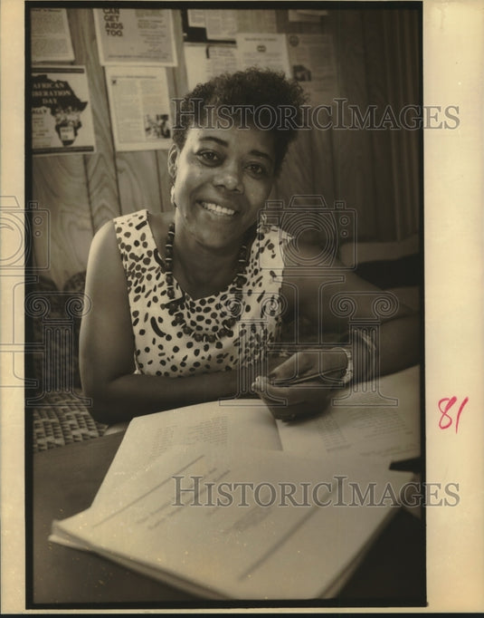 1989 Press Photo Viola Francois, chairman of Welfare Rights Organization - Historic Images