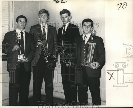 Bruce Feingerts & other Fortier players receive award a banquet.-Historic Images