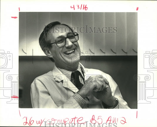 1988 Press Photo Robert Elston, Louisiana State University's head of Biometry - Historic Images