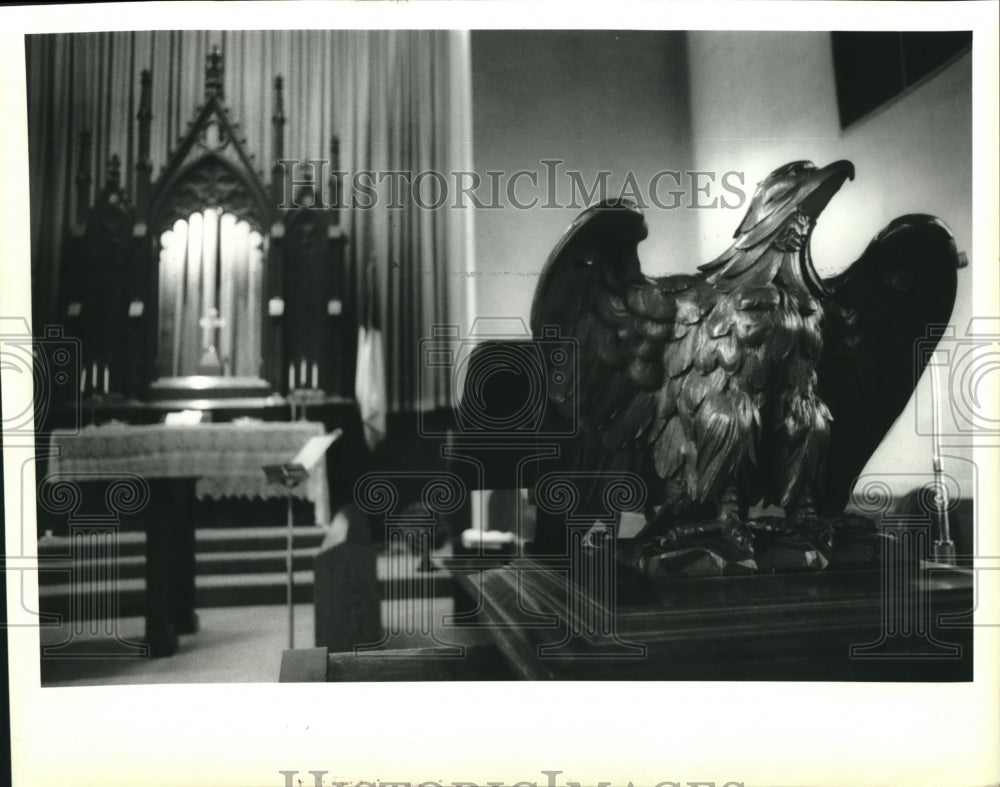 1992 Press Photo First Trinity Evangelical United Church of Christ Interior - Historic Images