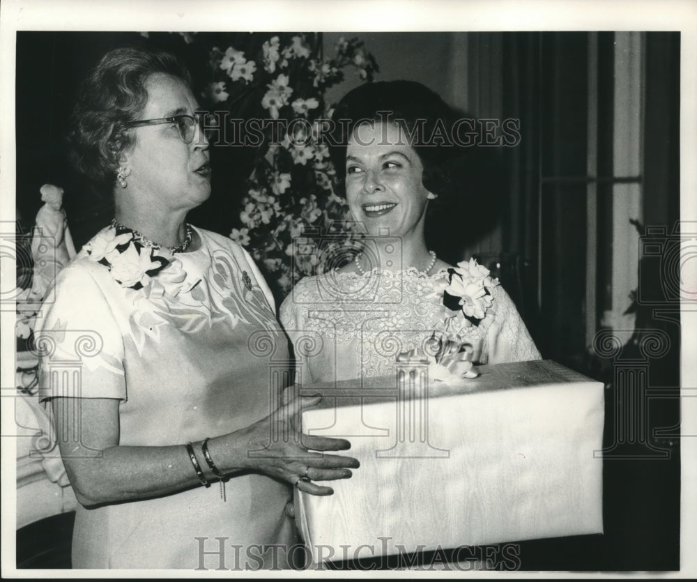 1969 Press Photo Mrs. George J. Mayer and Mrs. Ashton J. Fischer at event. - Historic Images