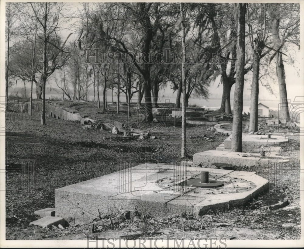 1962 Press Photo Fort Jackson gun emplacements area will be a picnic area - Historic Images