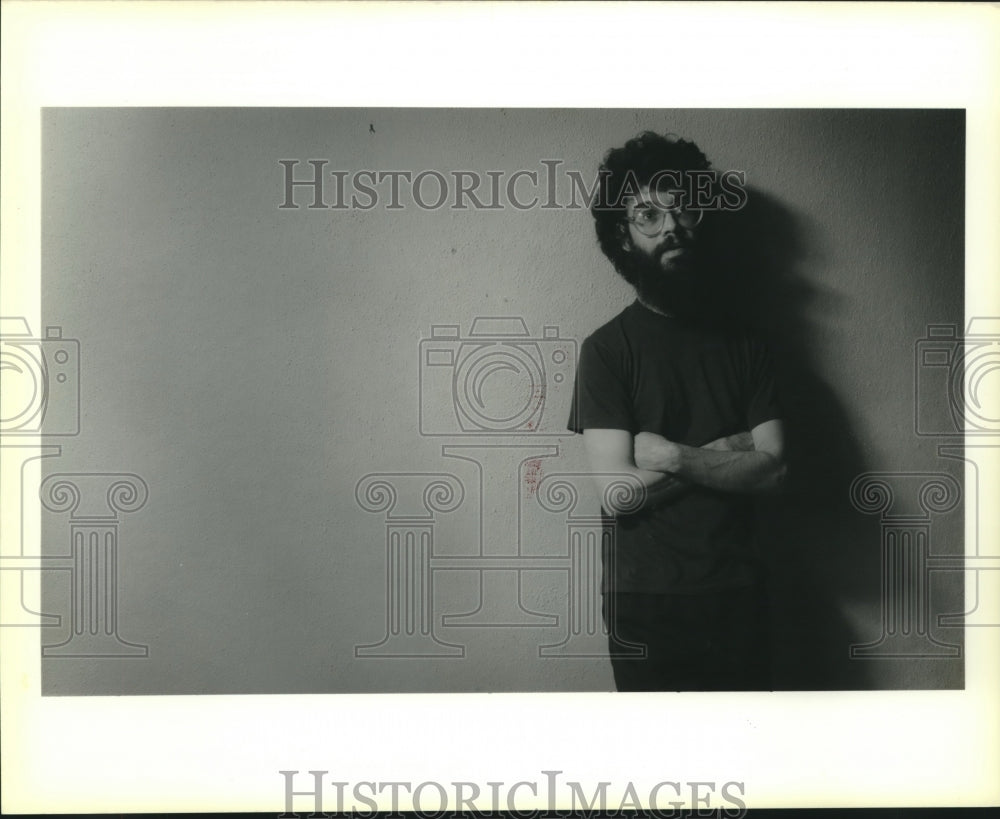 1989 Press Photo James Fell, Video Artist. - nob09822 - Historic Images