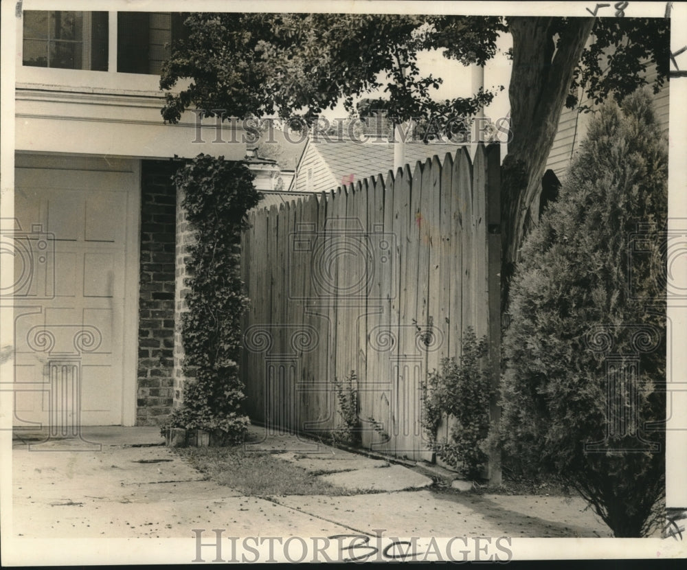 1966 New Orleans - High Wooden Fence Found in Typical Uptown Lots - Historic Images