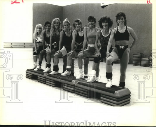 1990 Press Photo Franco's Atheletic Club aerobics instructors - nob09843 - Historic Images