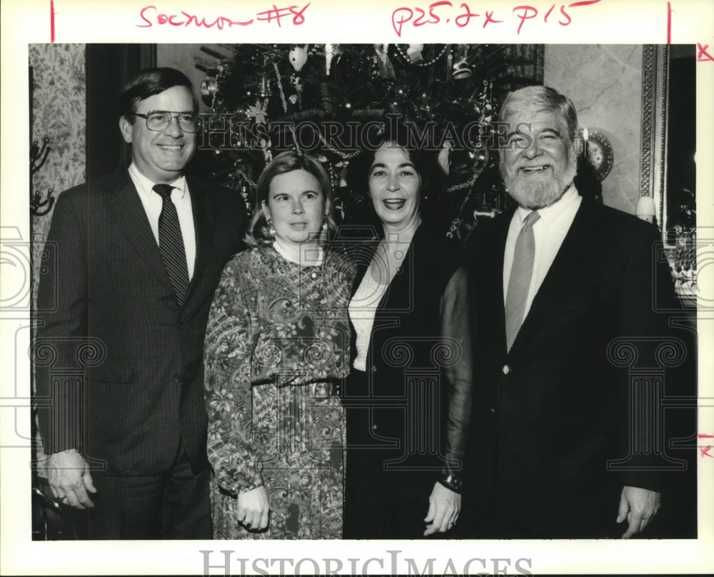 1994 Press Photo D&#39;Aquin debut - Kent and Polly Maddox, Ribby and Jim Fergusson - Historic Images