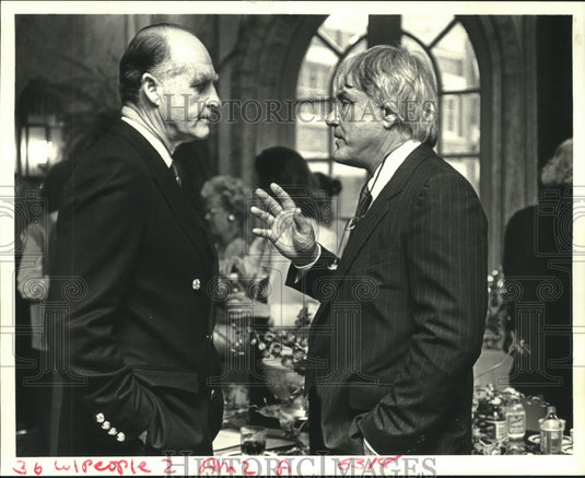 1987 Press Photo Major R. Ferguson with Huey LaPlace of Louisiana Polo Classic - Historic Images