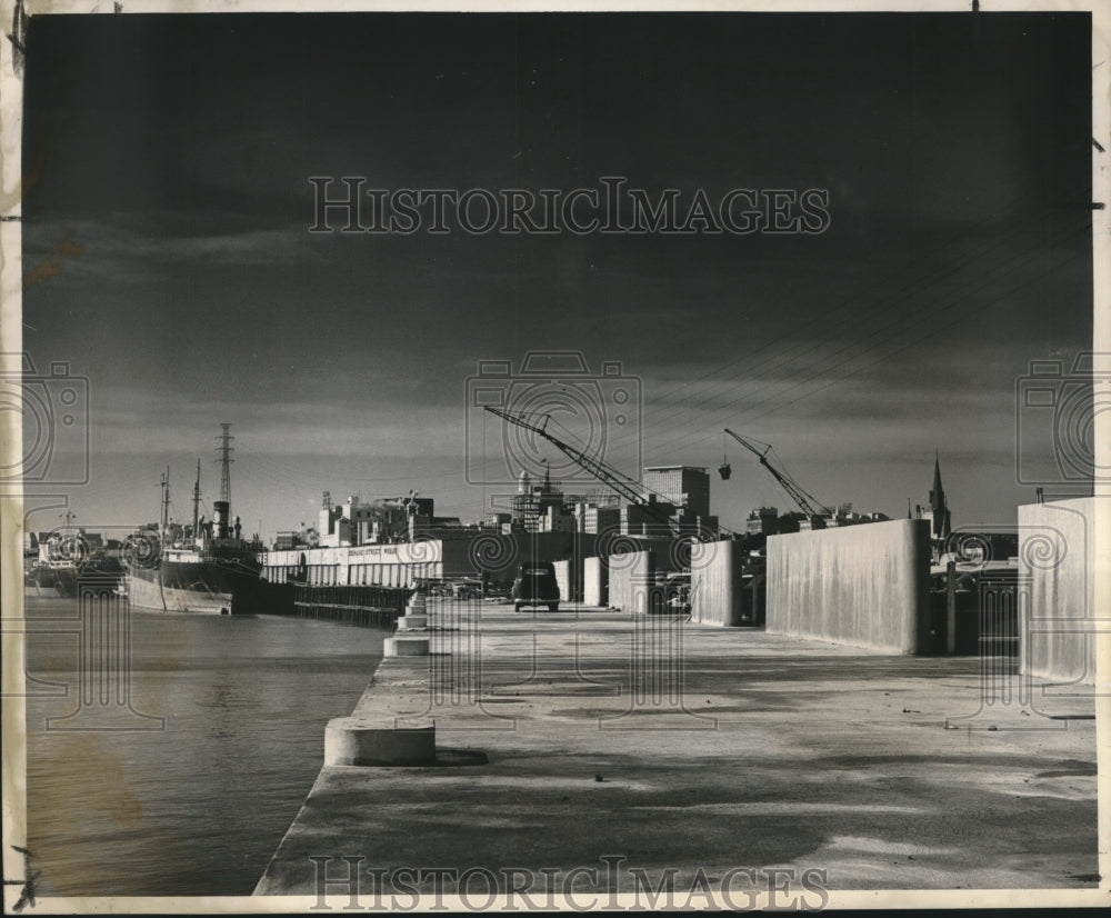 1964 Press Photo Dock rebuilding in New Orleans - nob10066-Historic Images