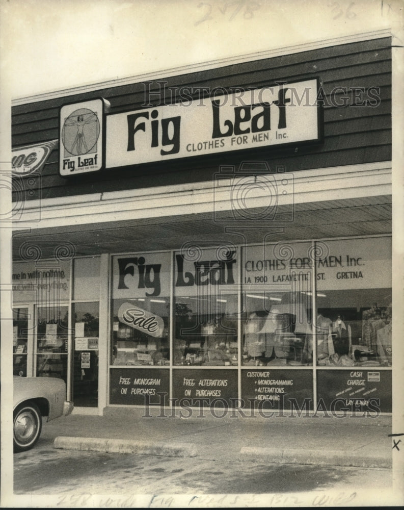 1977 The Fig Leaf, Men&#39;s Store at 1900 Lafayette st, in Gretna - Historic Images